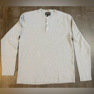 Bonobos Light Gray Long Sleeve Henley